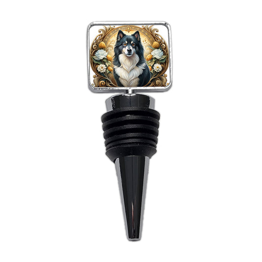 Finnish Lapphund Dog Art Nouveau Wine Bottle Stopper