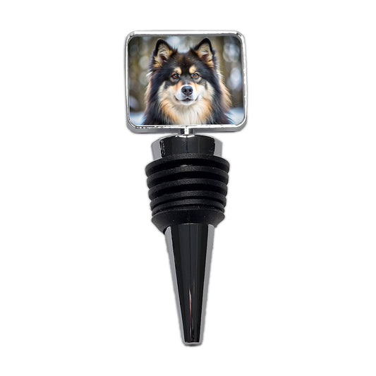 Finnish Lapphund Dog Photo Wine Bottle Stopper