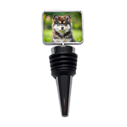 Finnish Lapphund Dog Puppy Photo Wine Bottle Stopper