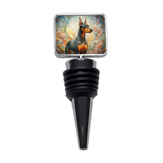 German Pinscher Dog Art Nouveau Wine Bottle Stopper