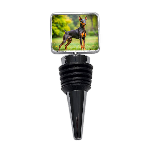 German Pinscher Dog Photo Wine Bottle Stopper