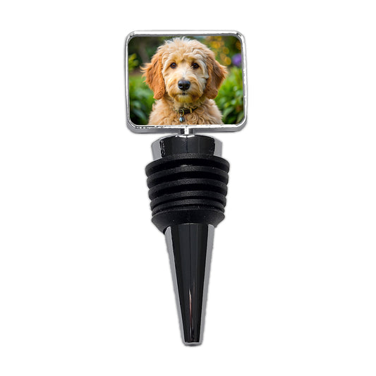 Goldendoodle Dog Photo Wine Bottle Stopper