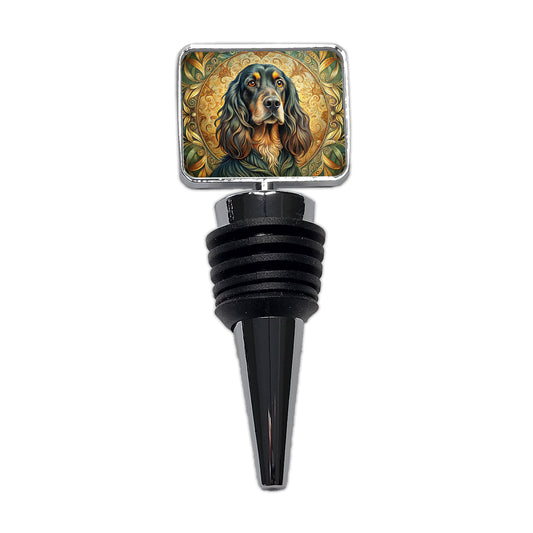 Gordon Setter Dog Art Nouveau Wine Bottle Stopper