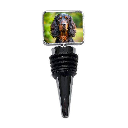 Gordon Setter Dog Photo Wine Bottle Stopper