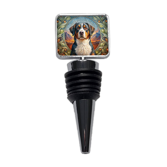 Greater Swiss Mountain Dog Art Nouveau Wine Bottle Stopper