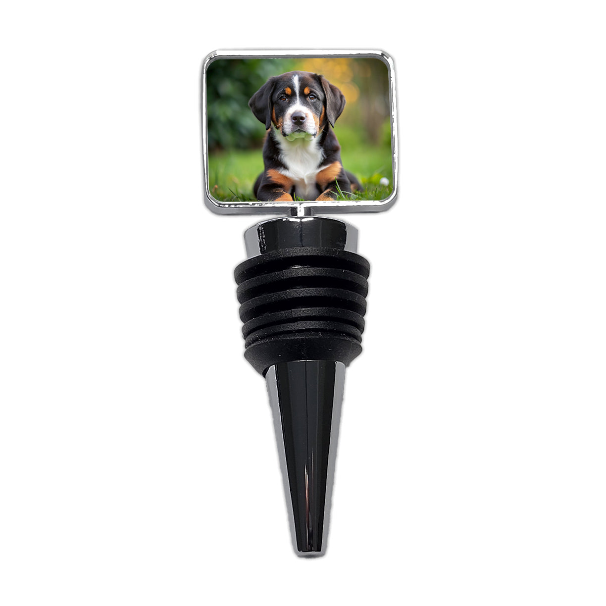 Greater Swiss Mountain Dog Puppy Photo Wine Bottle Stopper