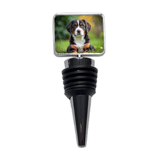 Greater Swiss Mountain Dog Puppy Photo Wine Bottle Stopper