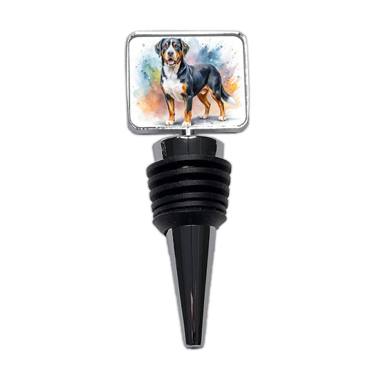 Greater Swiss Mountain Dog Watercolor Style Wine Bottle Stopper