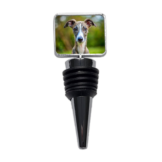 Greyhound Dog Puppy Photo Wine Bottle Stopper