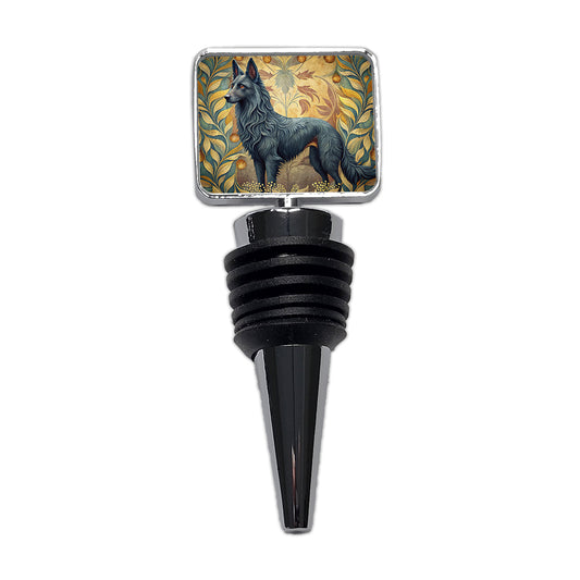 Groenendael Belgian Sheepdog Dog Art Nouveau Wine Bottle Stopper