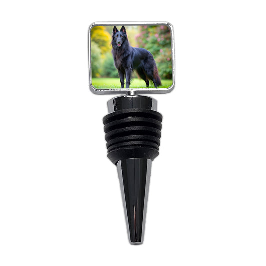 Groenendael Belgian Sheepdog Dog Photo Wine Bottle Stopper