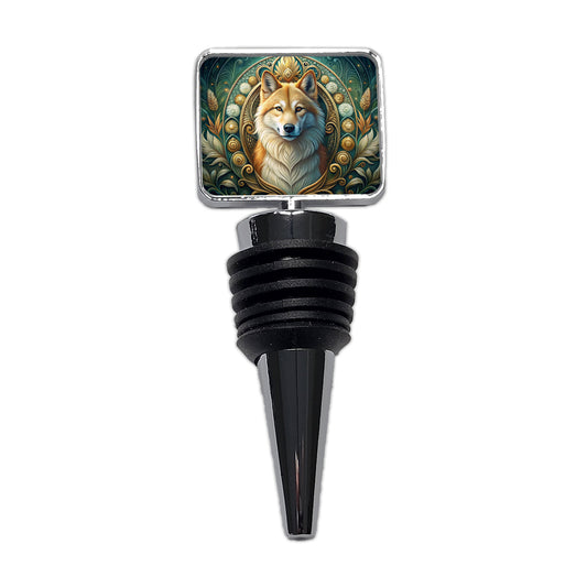 Icelandic Sheepdog Dog Art Nouveau Wine Bottle Stopper