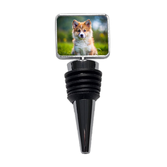 Icelandic Sheepdog Dog Puppy Photo Wine Bottle Stopper
