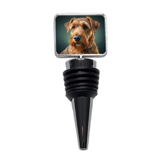 Irish Terrier Dog Illustration Wine Bottle Stopper