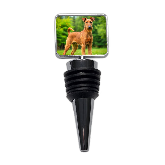 Irish Terrier Dog Photo Wine Bottle Stopper