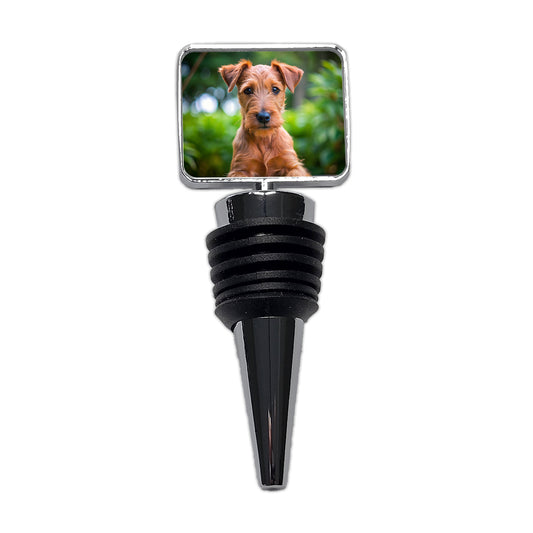 Irish Terrier Dog Puppy Photo Wine Bottle Stopper