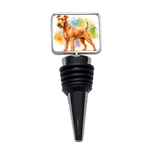 Irish Terrier Dog Watercolor Style Wine Bottle Stopper
