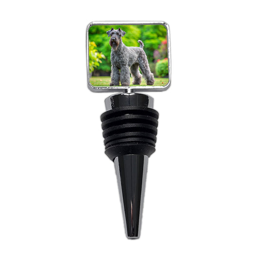 Kerry Blue Terrier Dog Photo Wine Bottle Stopper
