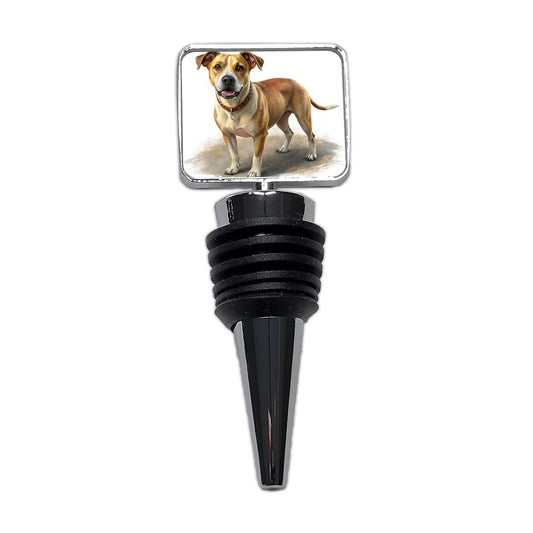 Labrabull Dog Illustration Wine Bottle Stopper