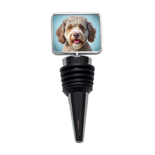 Lagotto Romagnolo Dog Illustration Wine Bottle Stopper