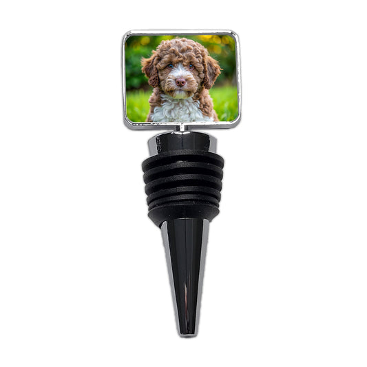 Lagotto Romagnolo Dog Puppy Photo Wine Bottle Stopper