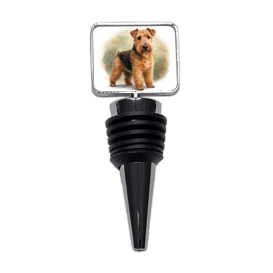 Lakeland Terrier Dog Illustration Wine Bottle Stopper