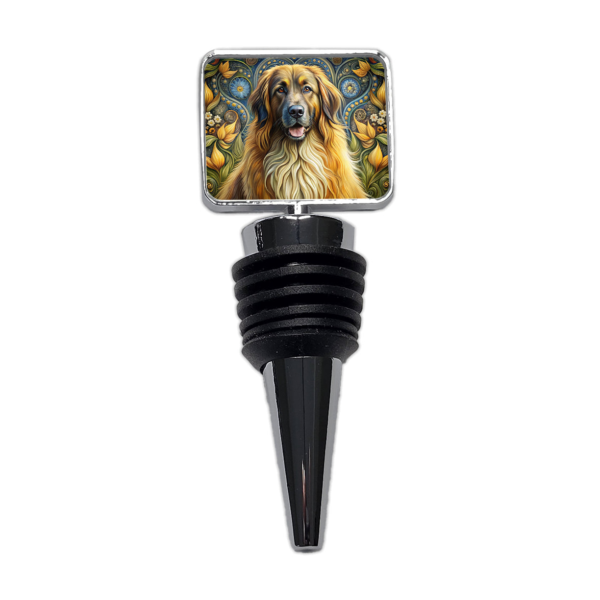 Leonberger Dog Art Nouveau Wine Bottle Stopper