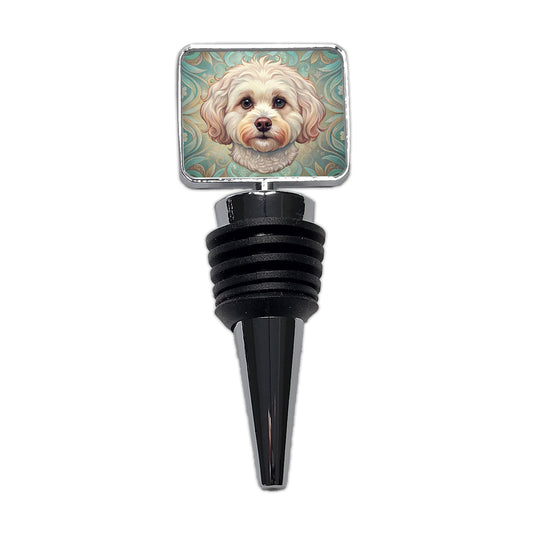 Maltipoo Dog Art Nouveau Wine Bottle Stopper