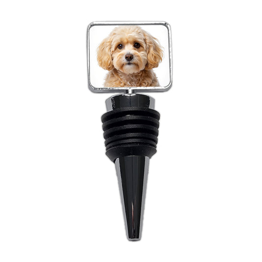 Maltipoo Dog Photo Wine Bottle Stopper