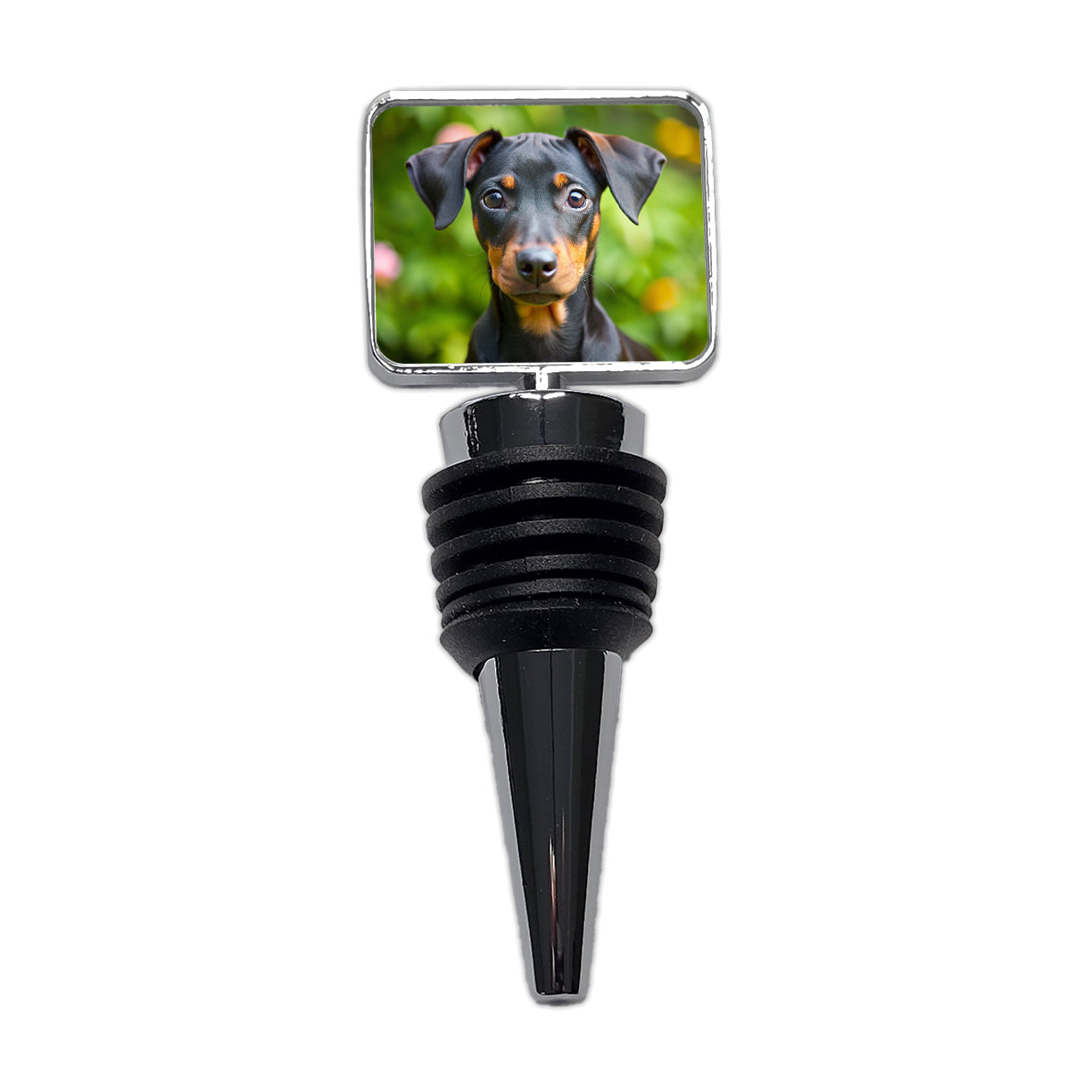 Manchester Terrier Dog Puppy Photo Wine Bottle Stopper