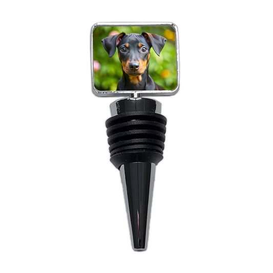 Manchester Terrier Dog Puppy Photo Wine Bottle Stopper