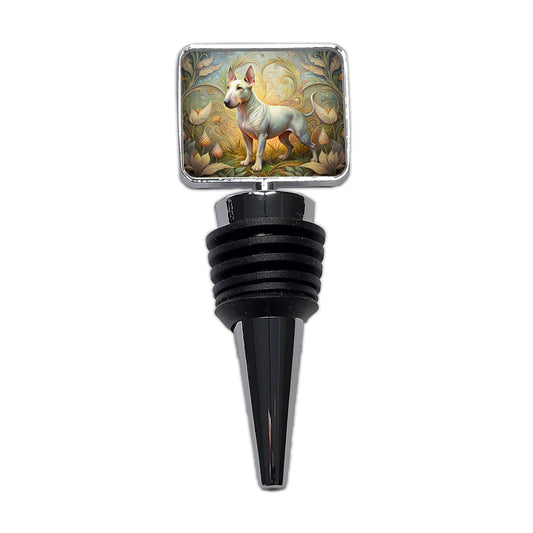 Miniature Bull Terrier Dog Art Nouveau Wine Bottle Stopper