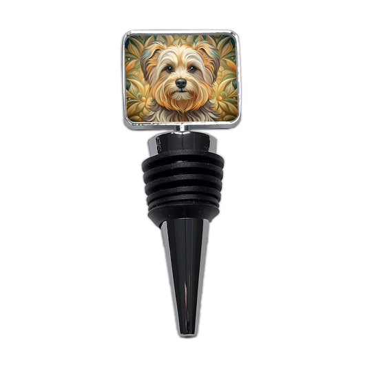 Morkie Dog Art Nouveau Wine Bottle Stopper