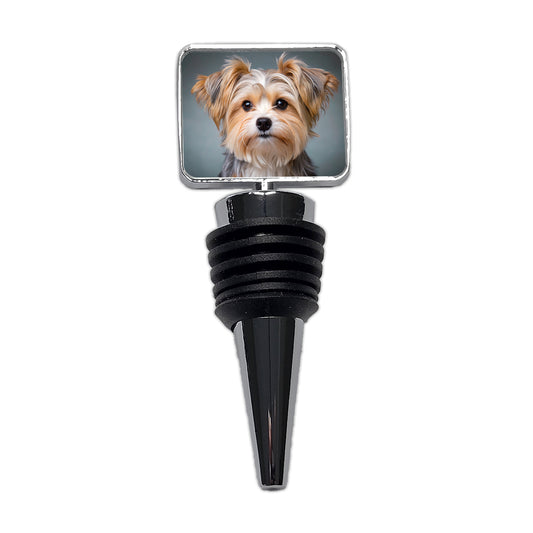 Morkie Dog Photo Wine Bottle Stopper