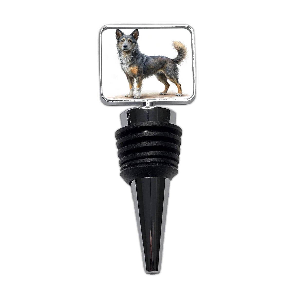 Mudi Dog Illustration Wine Bottle Stopper
