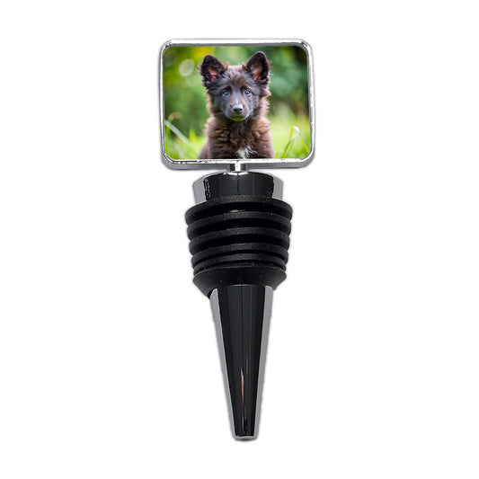 Mudi Dog Puppy Photo Wine Bottle Stopper