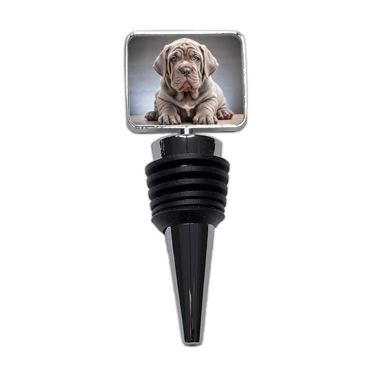 Neapolitan Mastiff Dog Puppy Photo Wine Bottle Stopper
