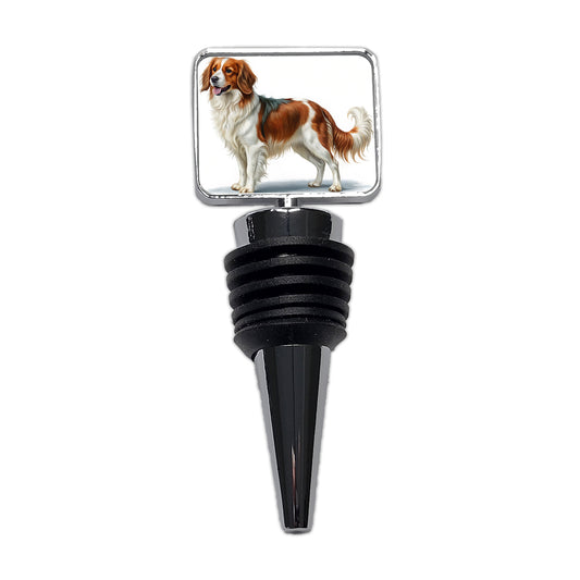 Nederlandse Kooikerhondje Dog Illustration Wine Bottle Stopper