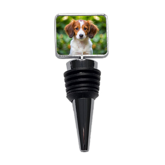 Nederlandse Kooikerhondje Dog Puppy Photo Wine Bottle Stopper