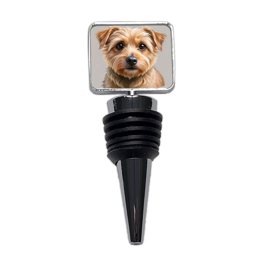 Norfolk Terrier Dog Illustration Wine Bottle Stopper