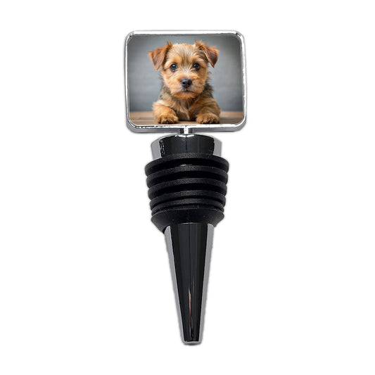 Norfolk Terrier Dog Puppy Photo Wine Bottle Stopper