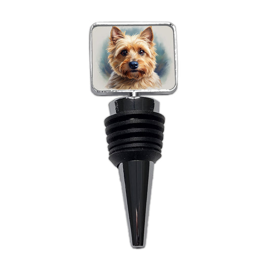 Norwich Terrier Dog Illustration Wine Bottle Stopper