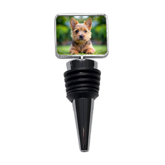 Norwich Terrier Dog Puppy Photo Wine Bottle Stopper