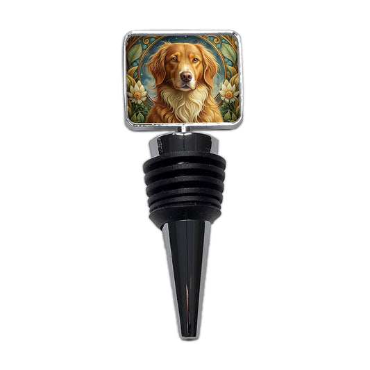 Nova Scotia Duck Tolling Retriever Dog Art Nouveau Wine Bottle Stopper