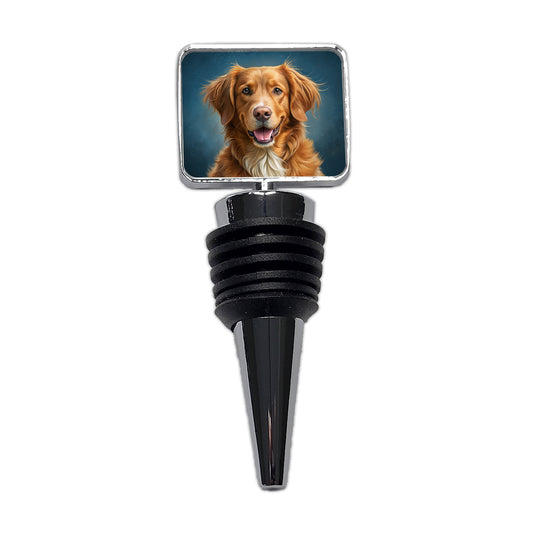 Nova Scotia Duck Tolling Retriever Dog Illustration Wine Bottle Stopper