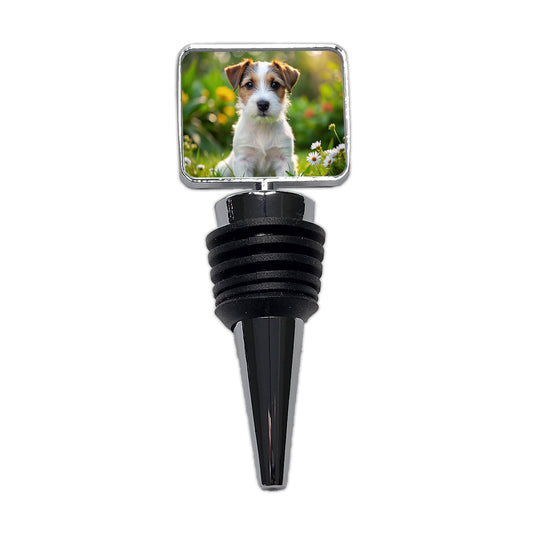 Parson Russell Terrier Dog Puppy Photo Wine Bottle Stopper