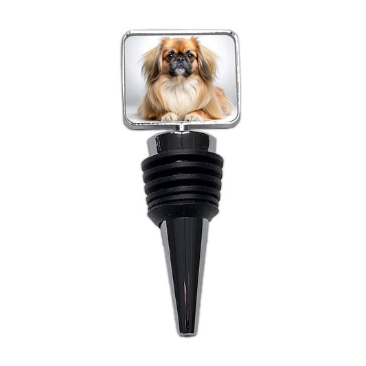 Pekingese Dog Photo Wine Bottle Stopper