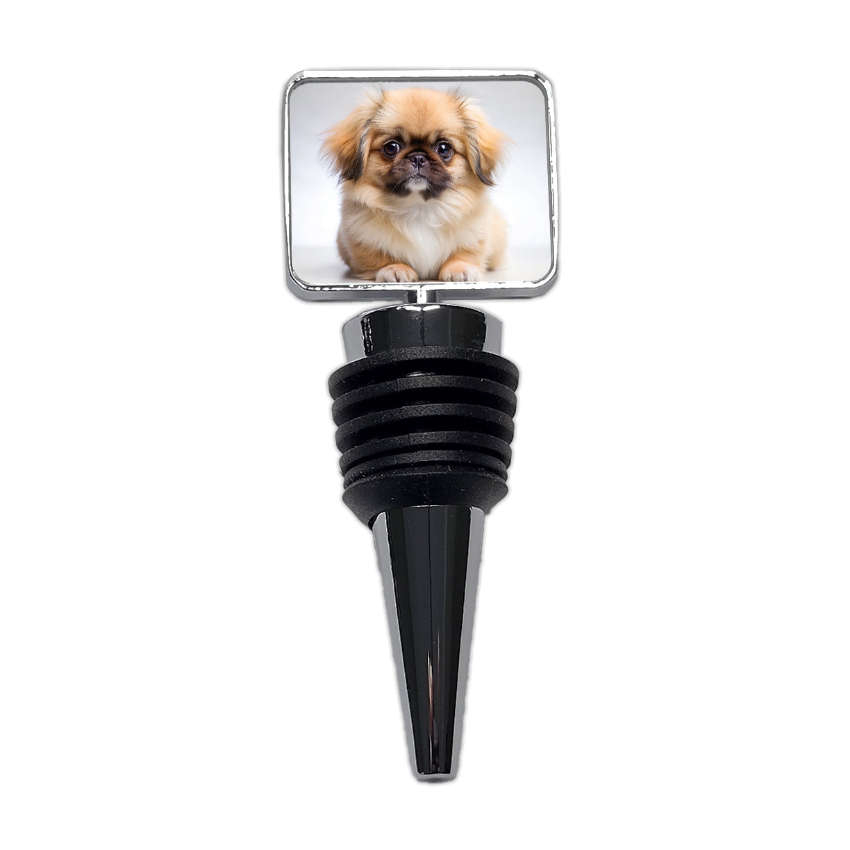 Pekingese Dog Puppy Photo Wine Bottle Stopper