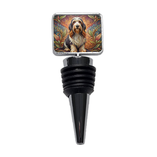 Petit Basset Griffon Vendeen Dog Art Nouveau Wine Bottle Stopper