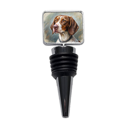 Pointer Dog Illustration Wine Bottle Stopper